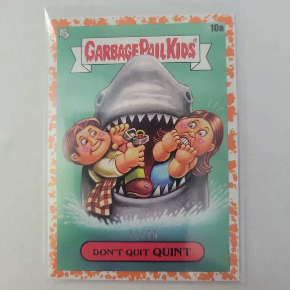 GPK X View Askew 10a Don't Quit Quint ORANGE Border Parallel Card (#'d 30/75)...